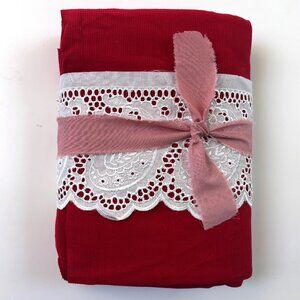 Red Narrow Wale Corduroy Fabric 3 Yards, 43" Wide Yardage